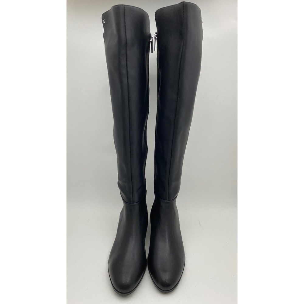 Michael Kors Bromley Leather Over the Knee Flat Boots Womens 9 Black New - Picture 3 of 8